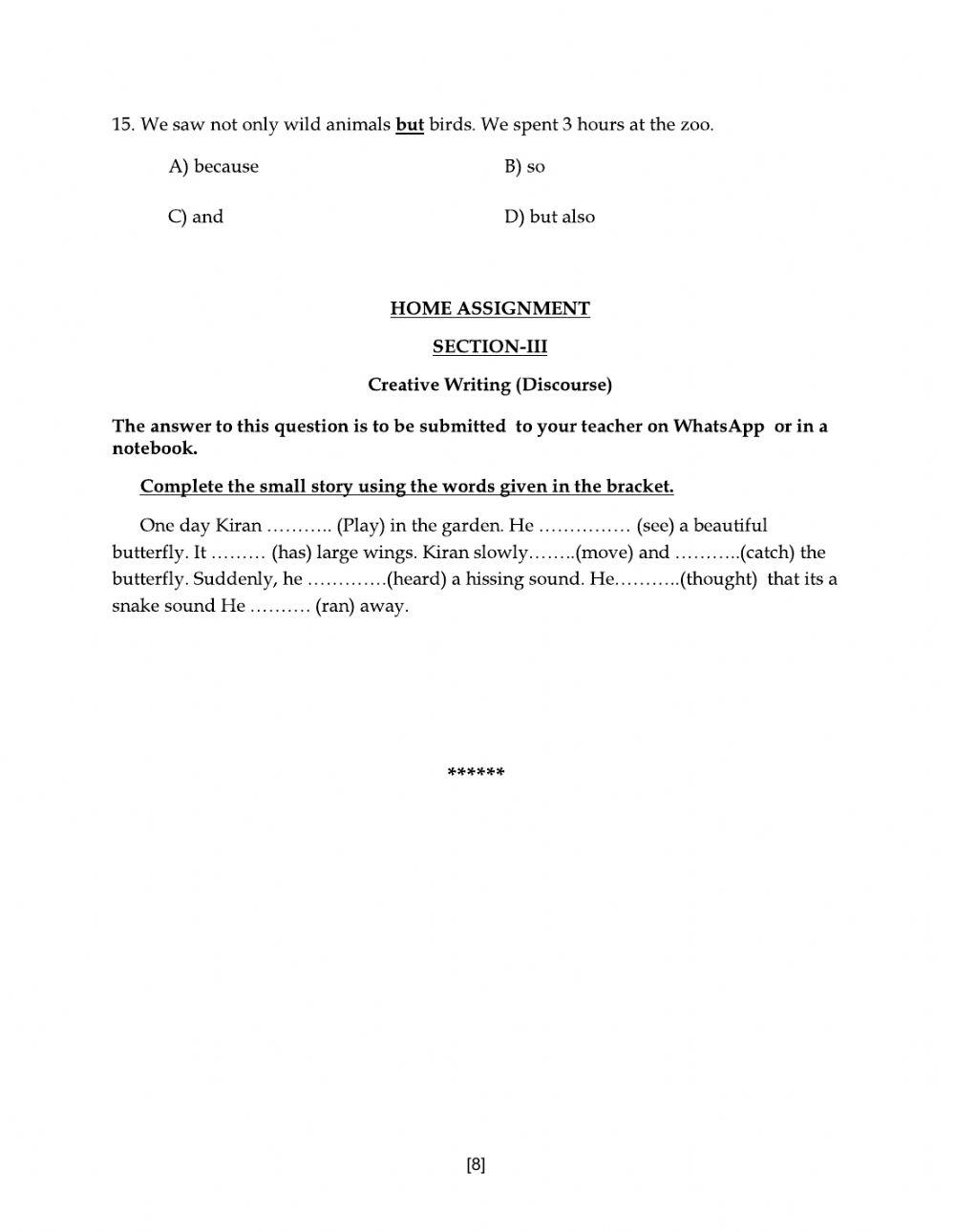 7 class level 1 worksheet 2