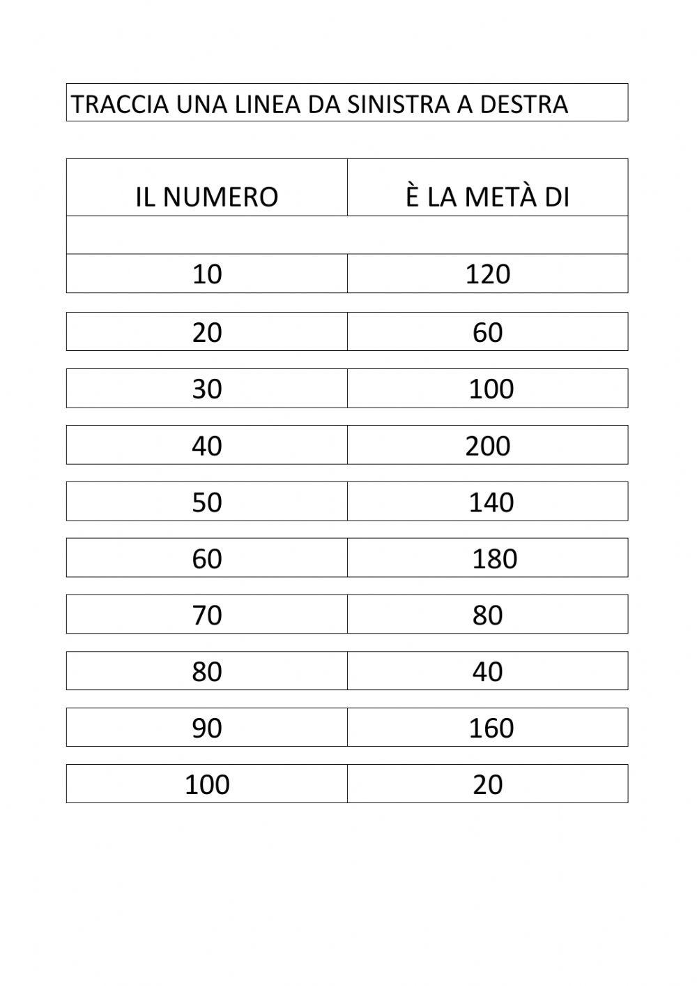 E' la metà di worksheet Live Worksheets E' la metà di worksheet Live Worksheets