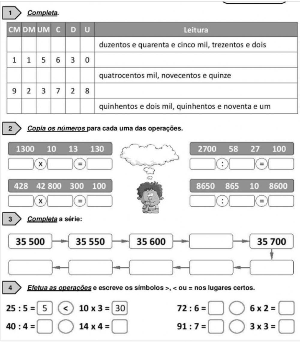 Sistema de Numeração Decimal worksheet | Live Worksheets