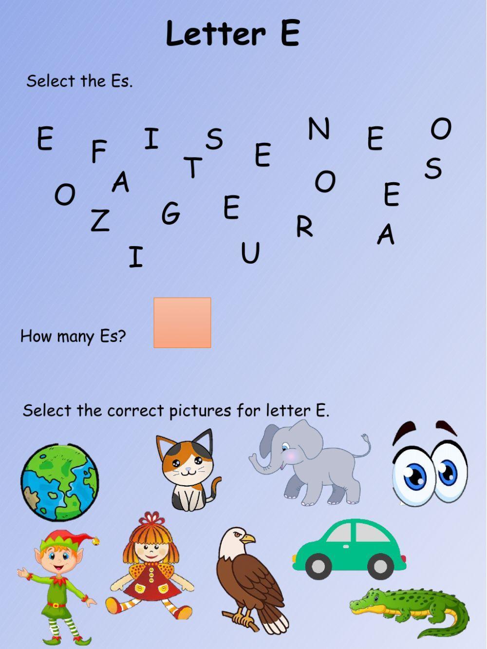 Letter E