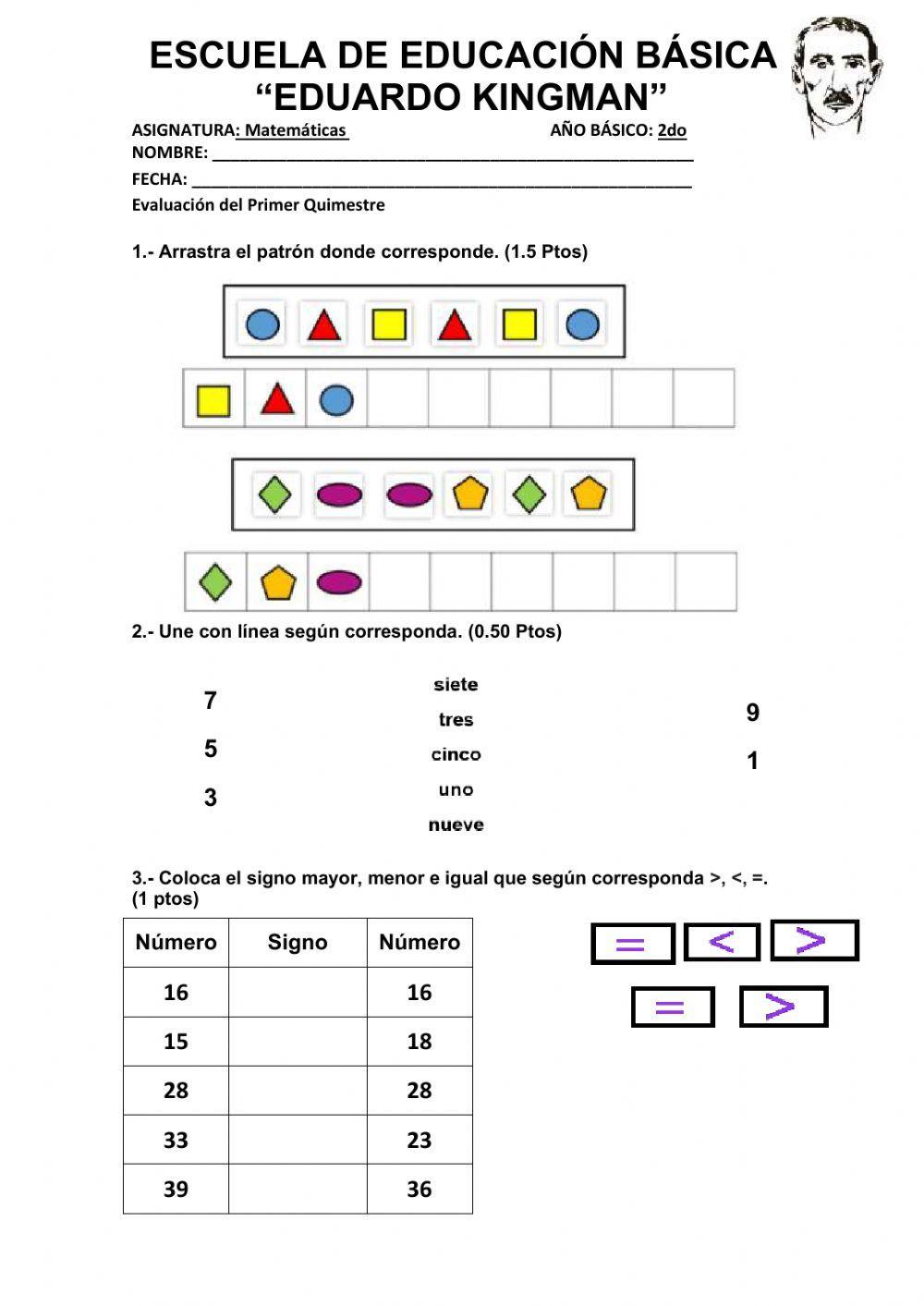 Examen del Primer Quimestre