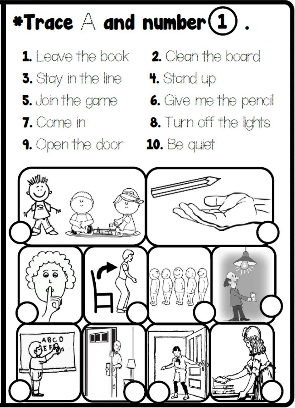 4.1. Classroom Rules - Look and Number