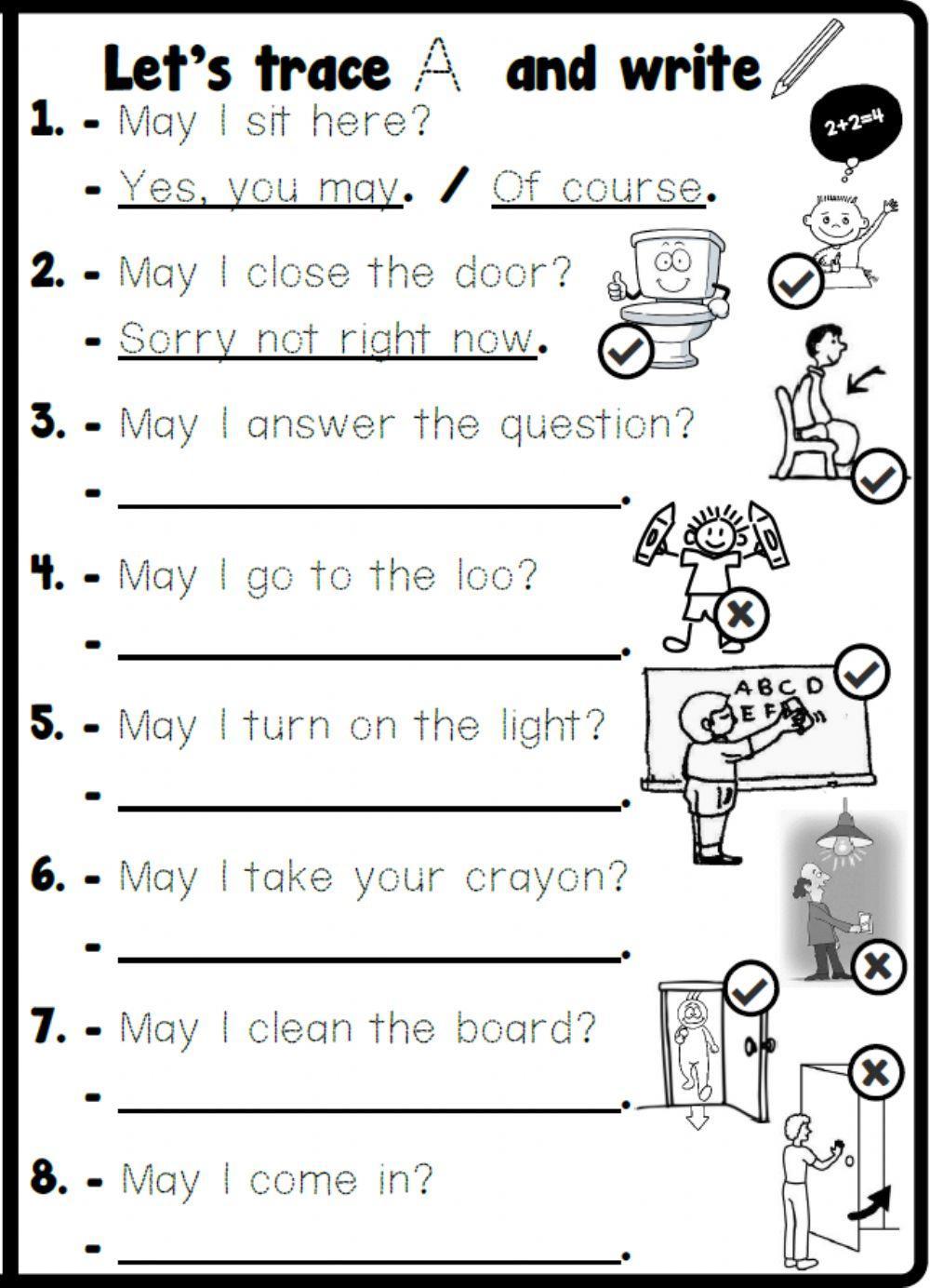 4.1. Classroom Rules - Look and Write.