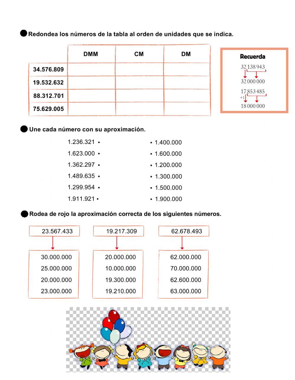 Ficha 1-4 Matemáticas 6º