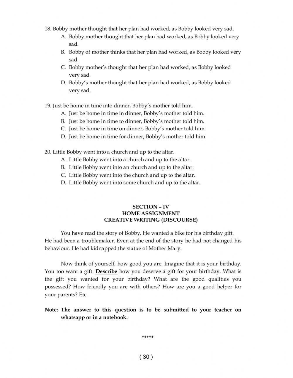 9 class level 2 worksheet 7