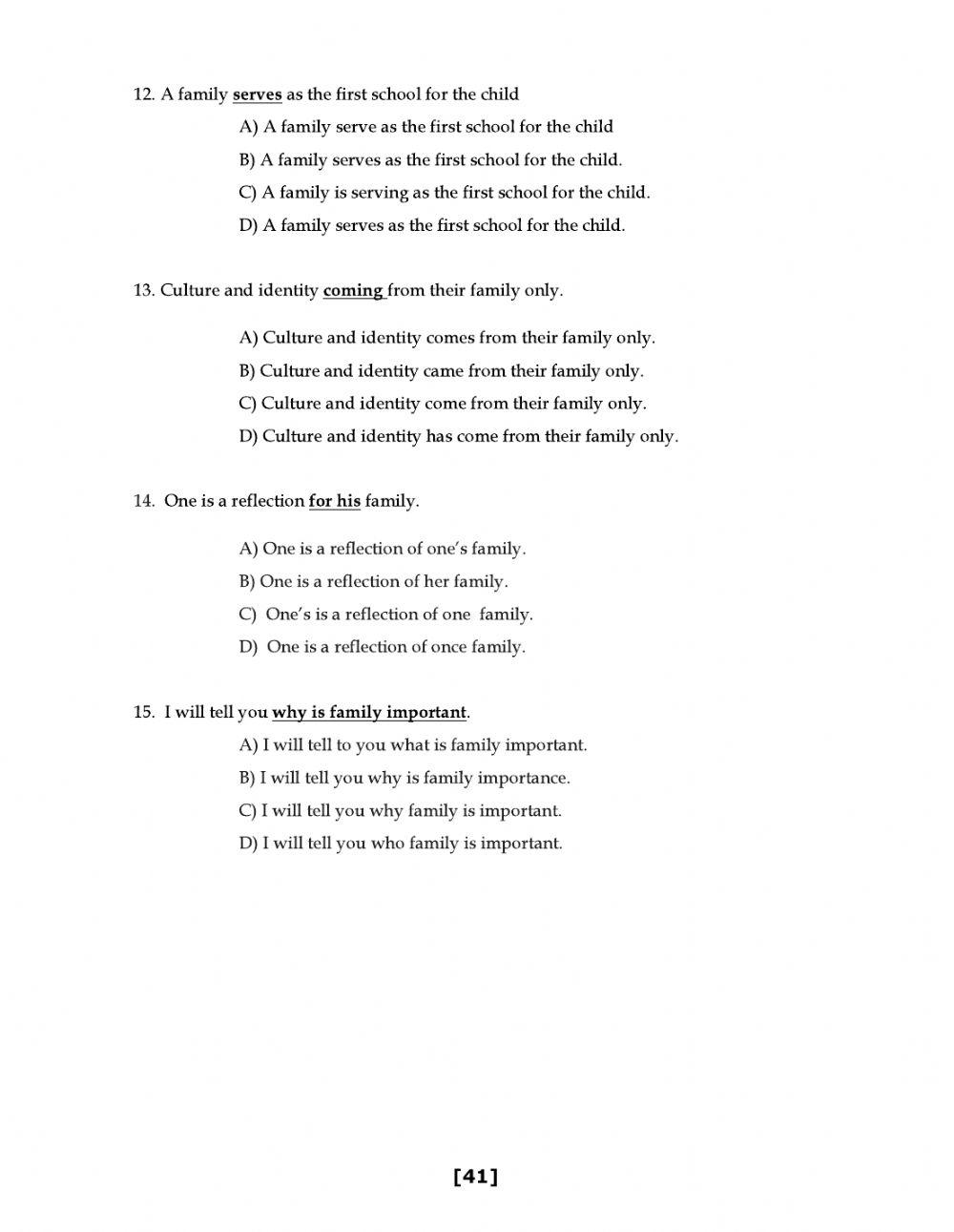 9 class level 1 worksheet 11