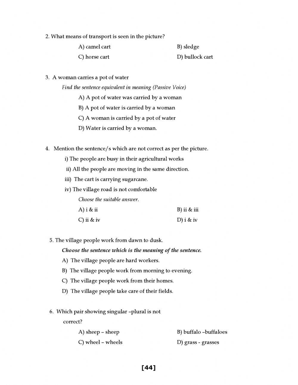 9 class level 1 worksheet 12