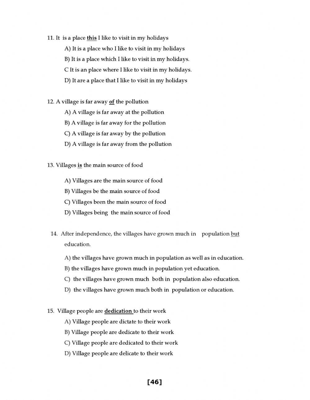 9 class level 1 worksheet 12