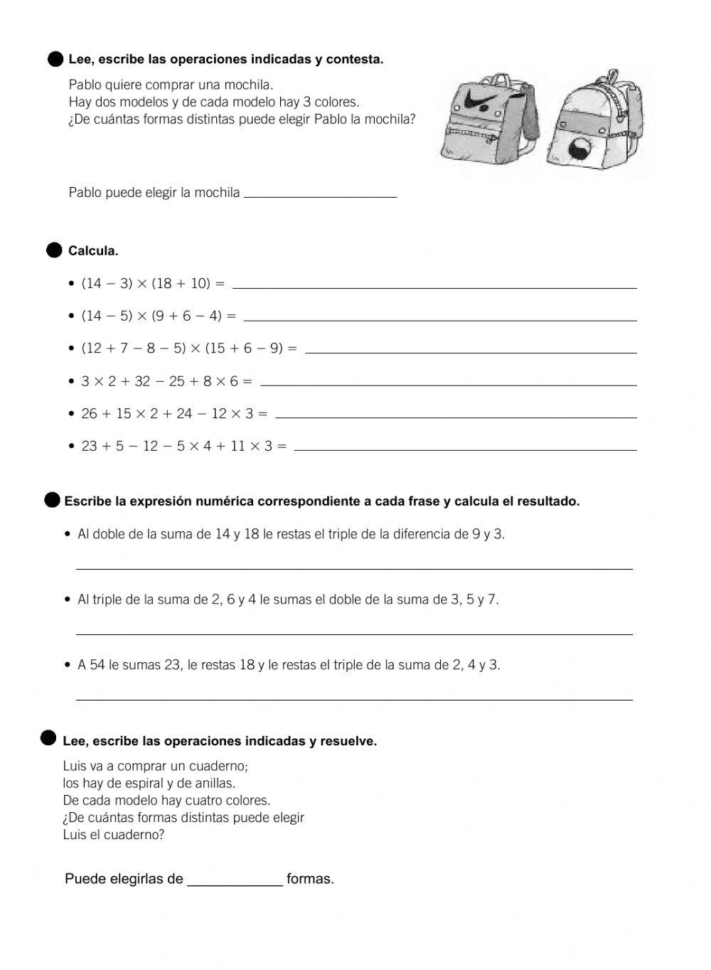 Ficha 1-10 mates 6º