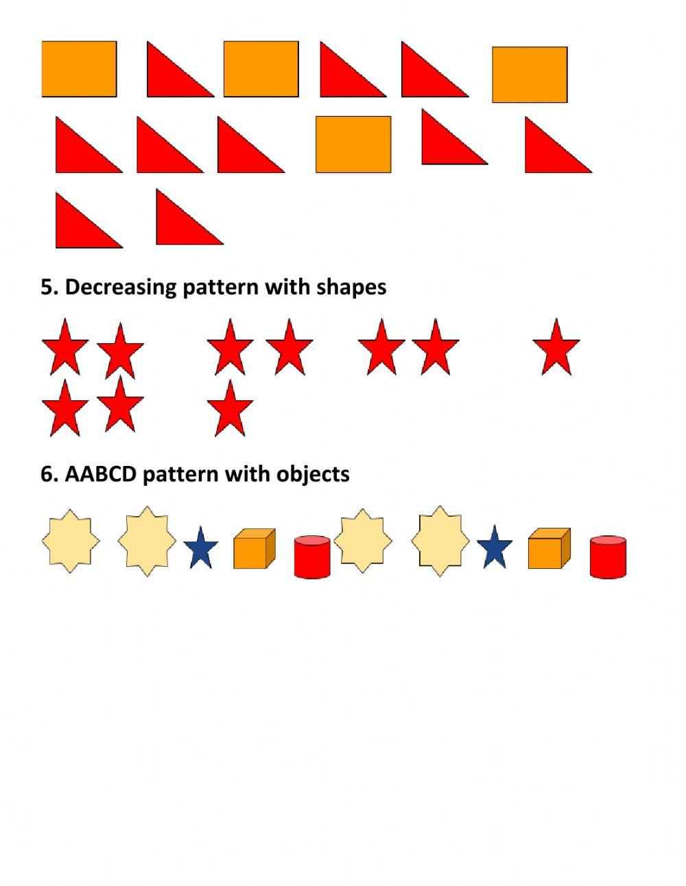 Pattern online exercise | Live Worksheets