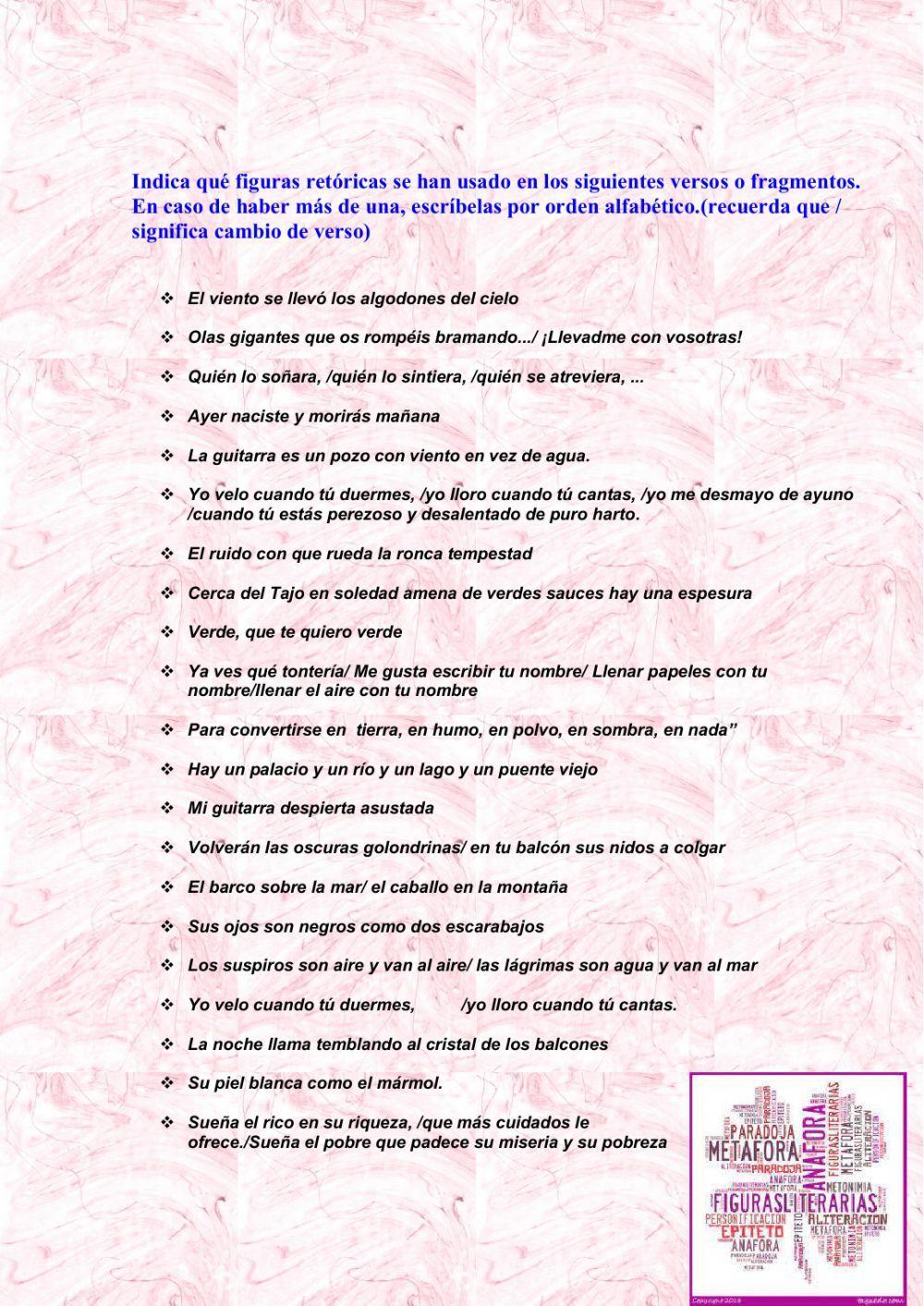 Figuras retóricas: repaso teórico y práctico