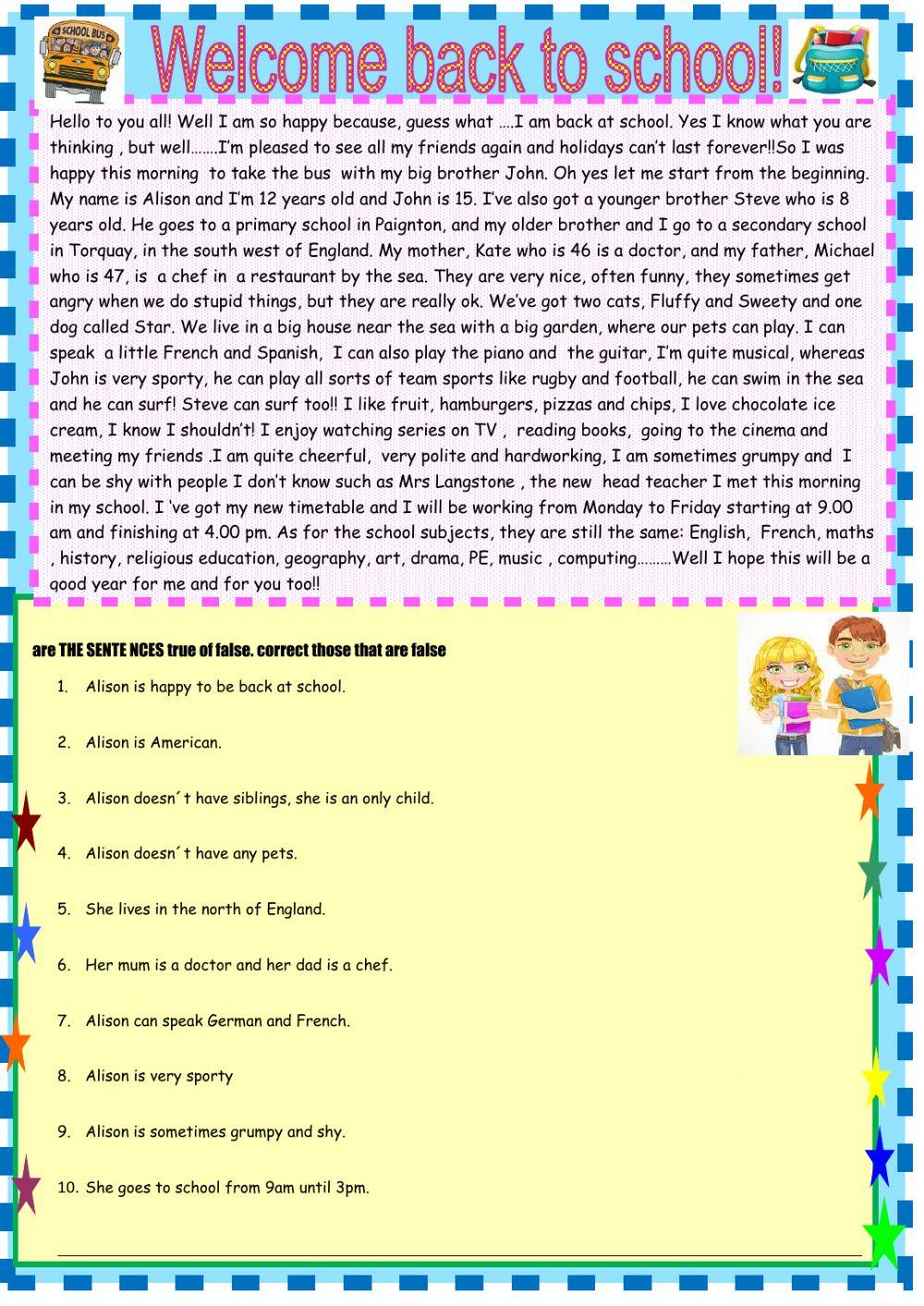 Back to school reading