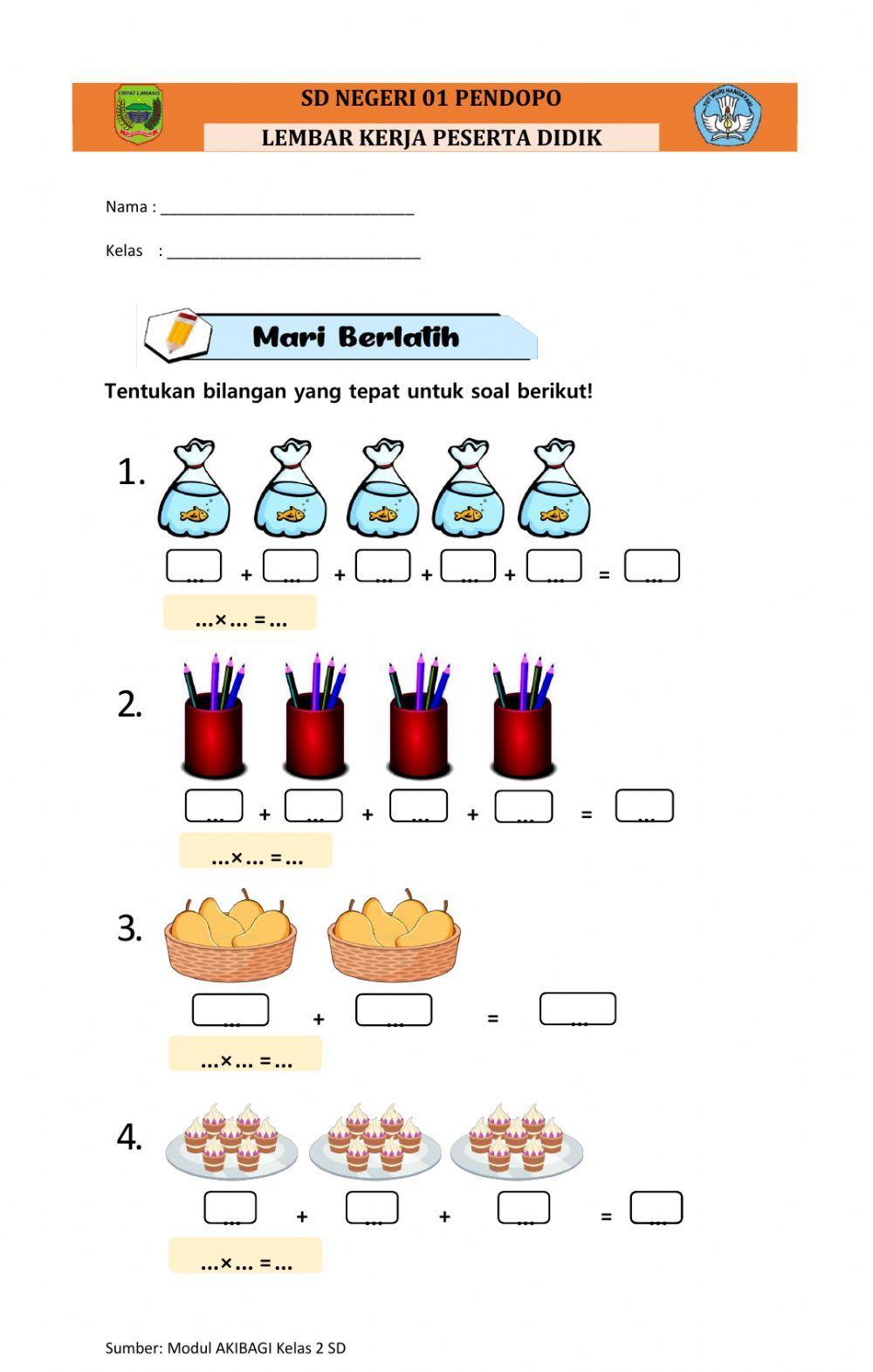 Perkalian (Tema 2 Subtema 1 Kelas 2)