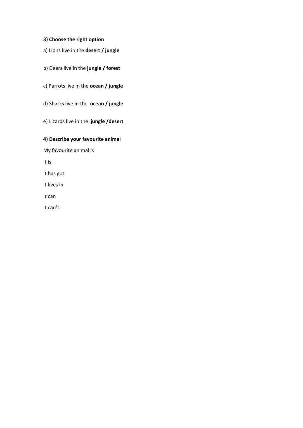 Unit 8 final activity