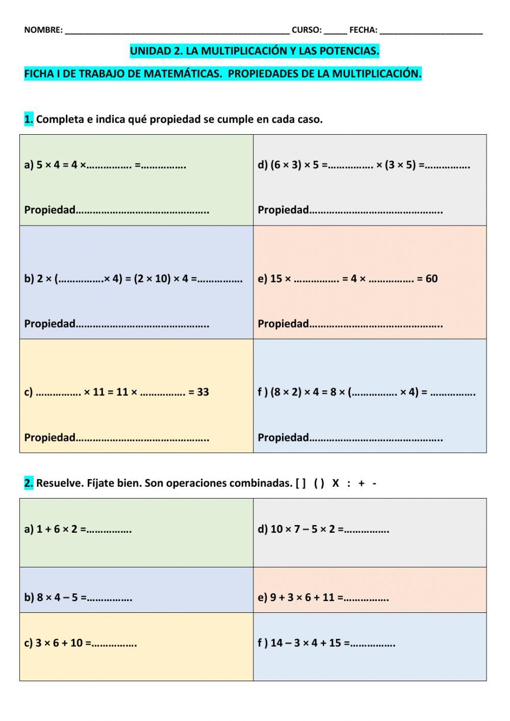 Ficha 1  T-2  MAT 5º EPO