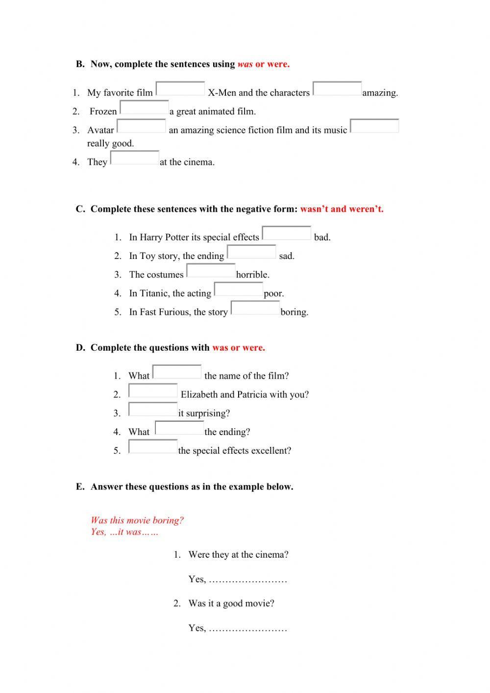 Past Simple (Verb To Be)