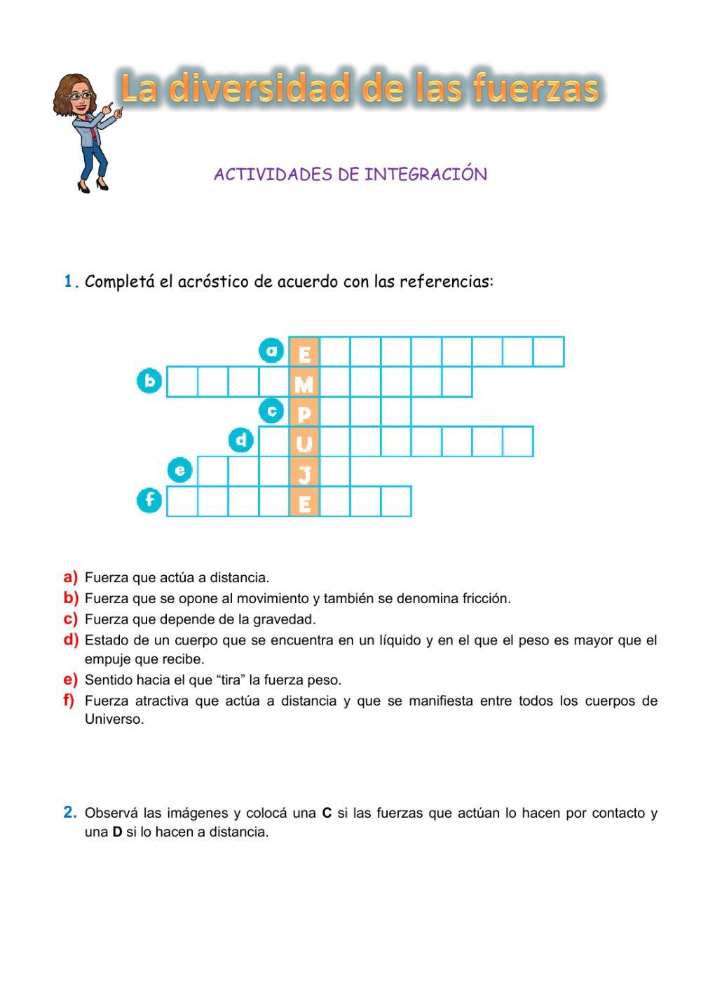 La diversidad de las fuerzas