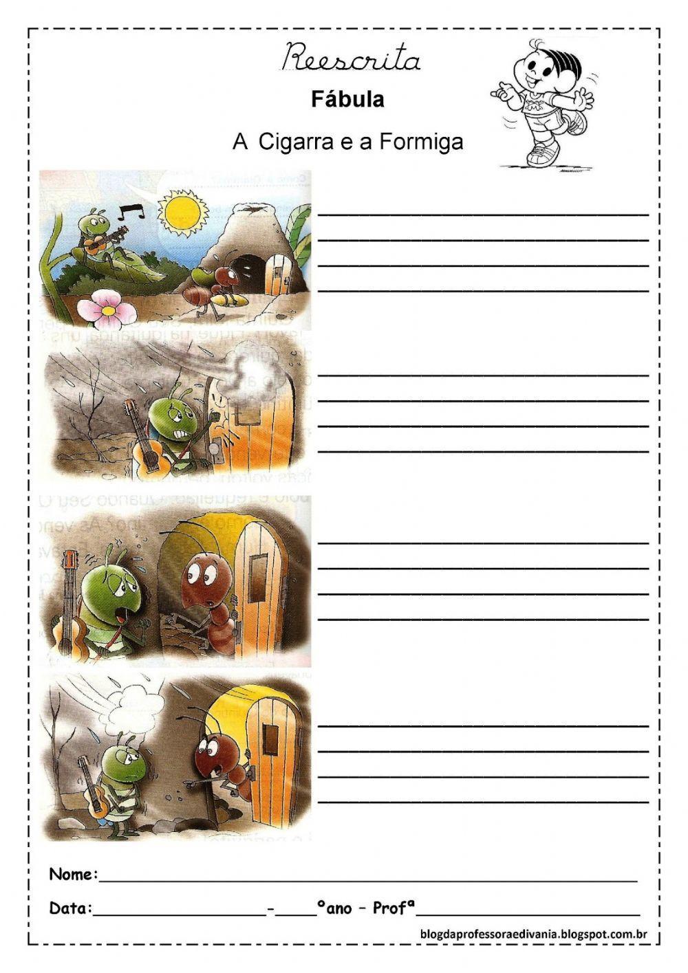 Reescrita da fábula A cigarra e a formiga