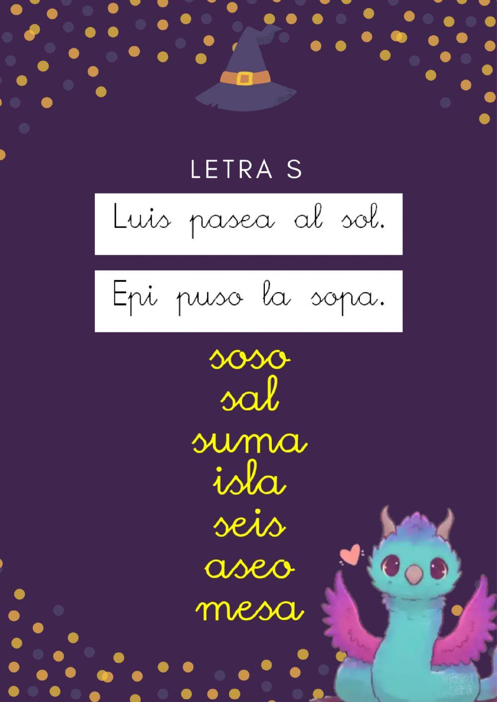 Mision 2: letra  s y p