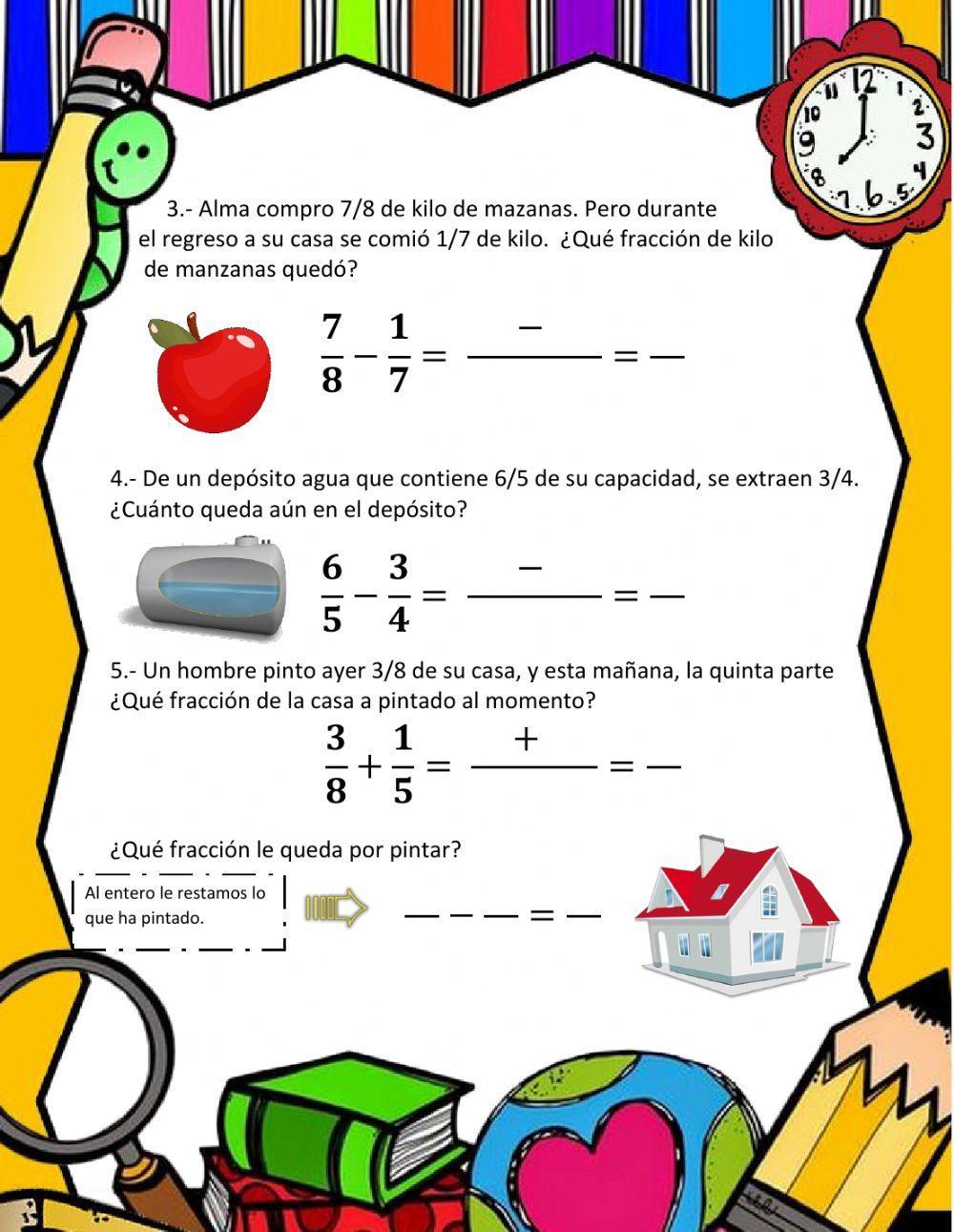 Suma y resta de fracciones 3