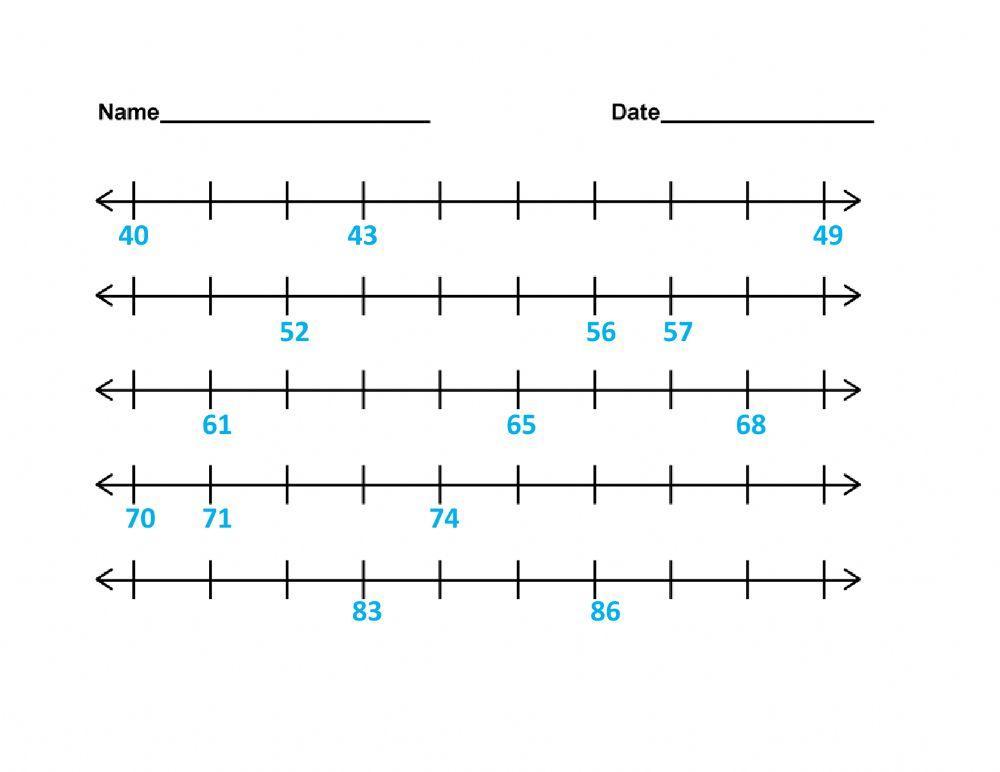 NUMBER LINE (Counting by 1s)