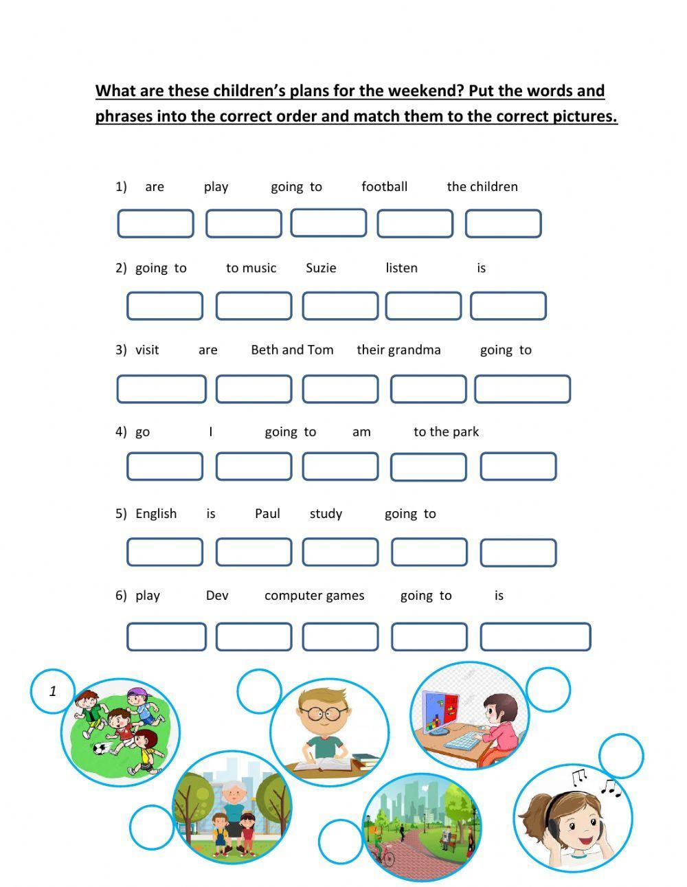 Going to - Make sentences