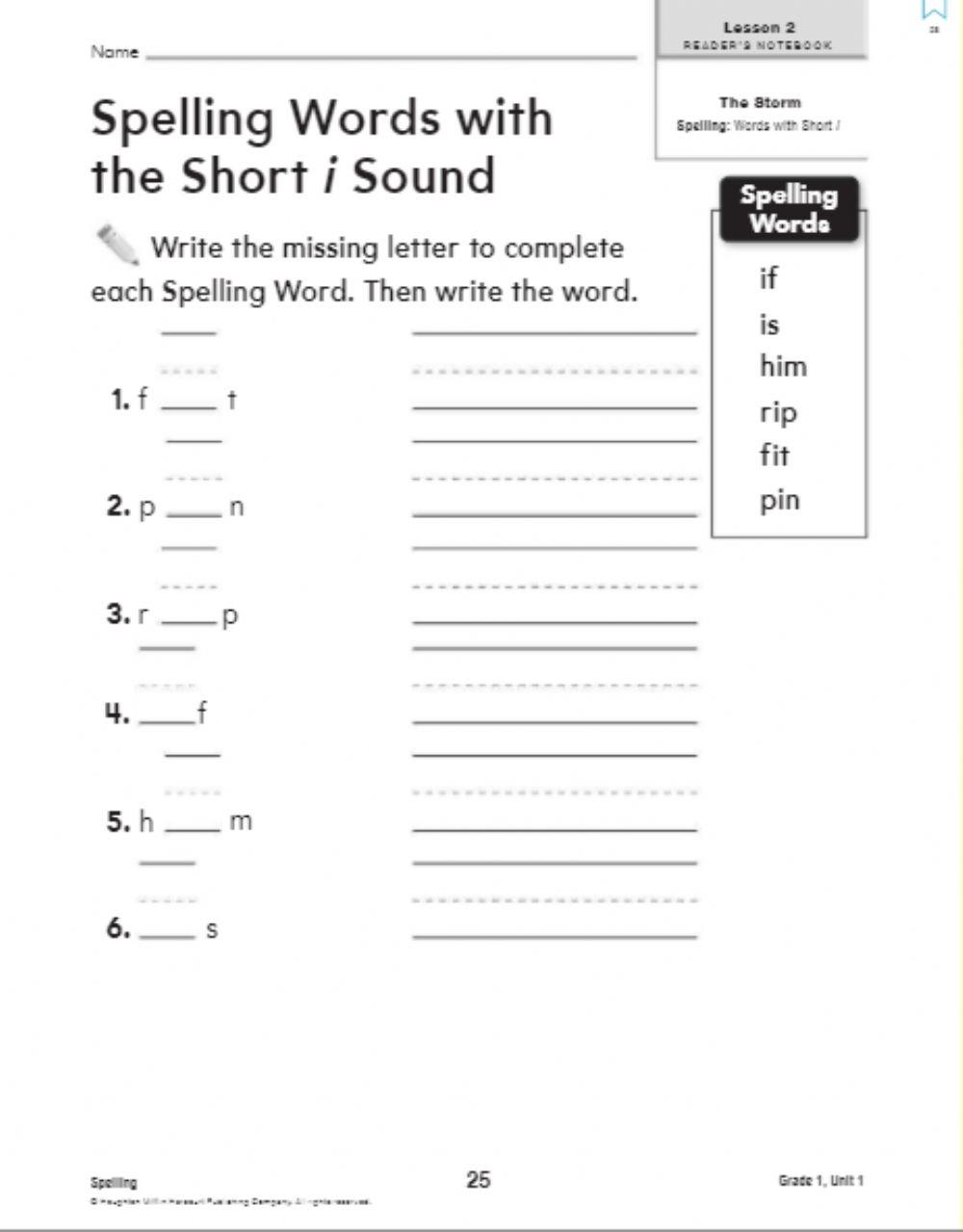 Reader's Notebook p.25