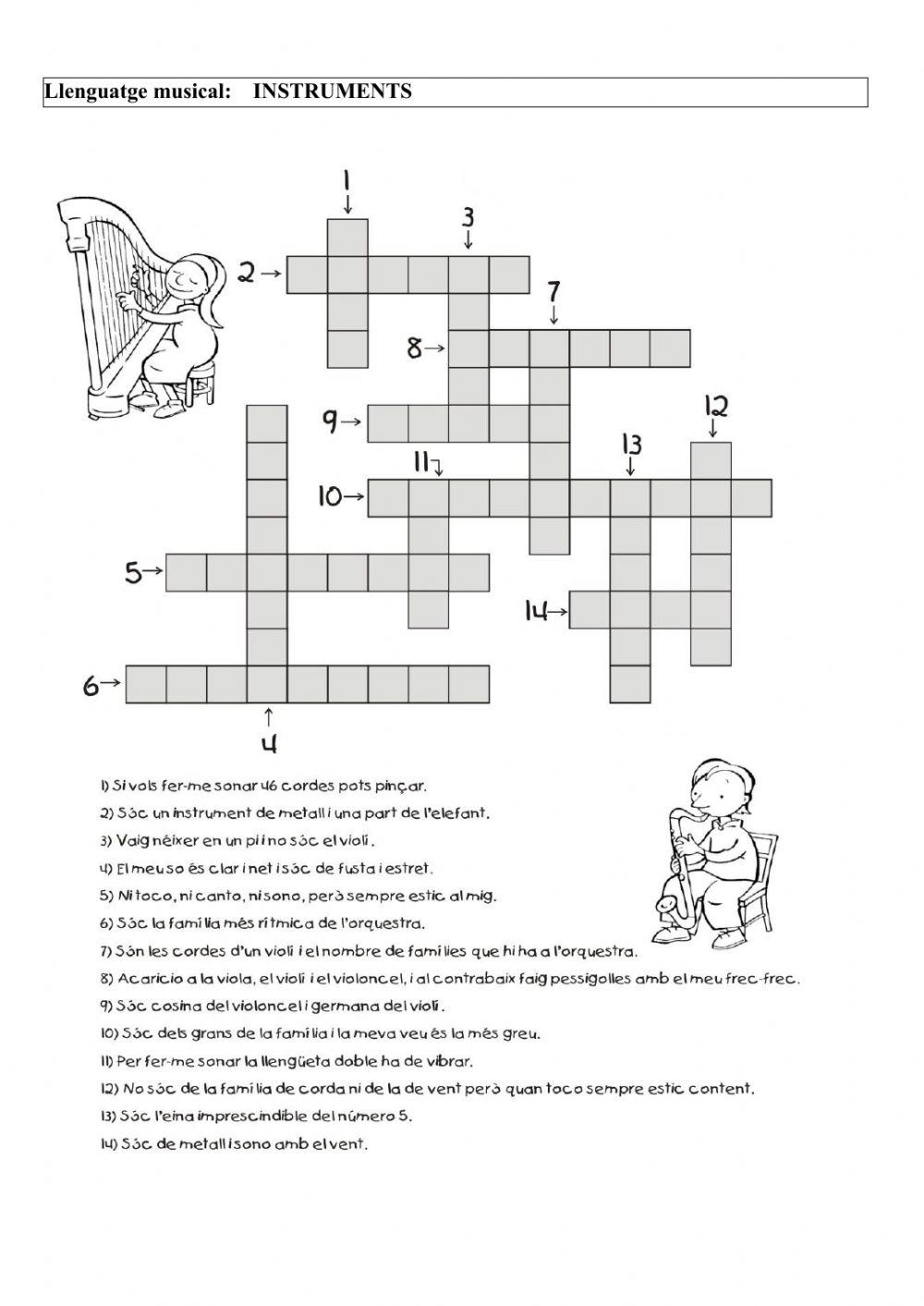 Mots encreuats de l'orquestra