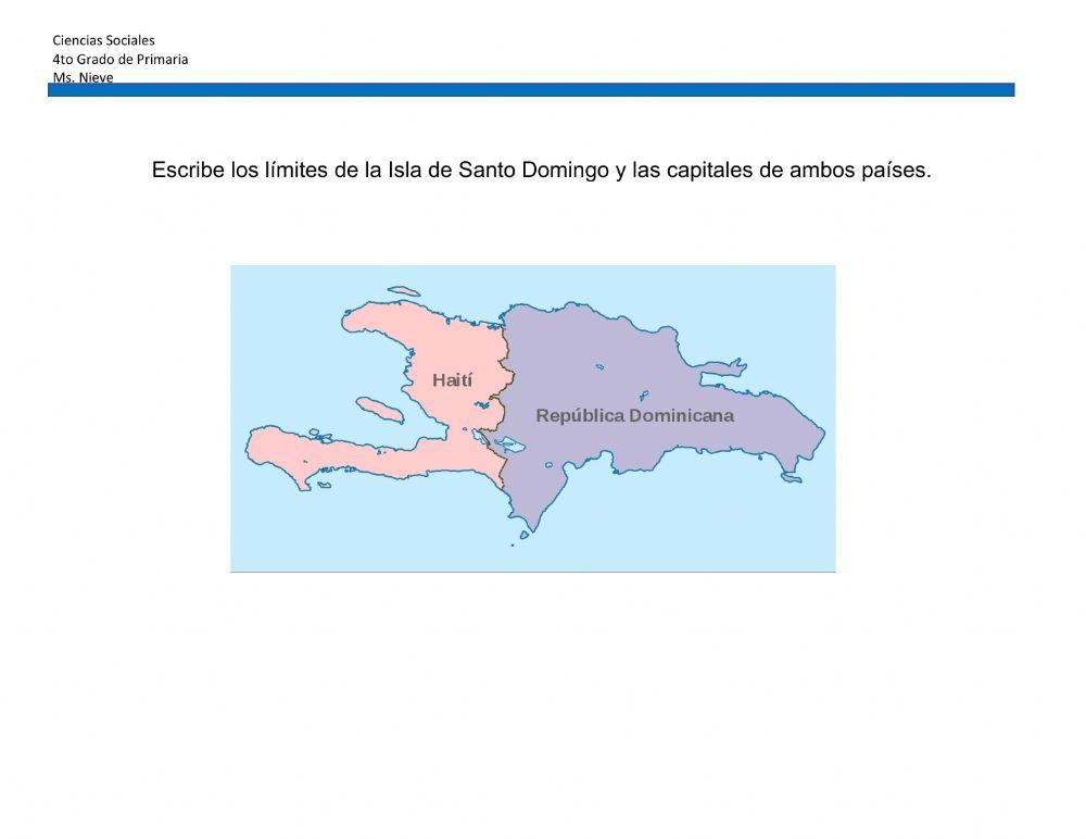 Límites de la Isla de Santo Domingo