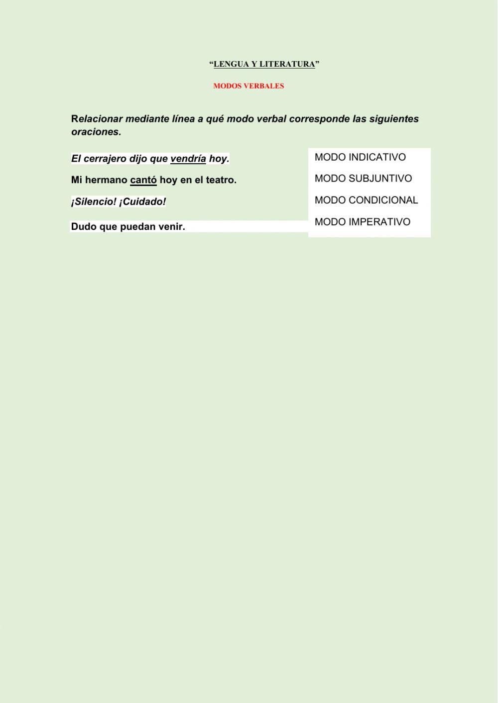 Modos verbales