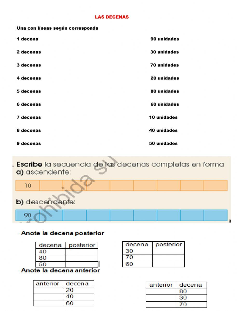 Decenas elaboradas por Carlos Portilla