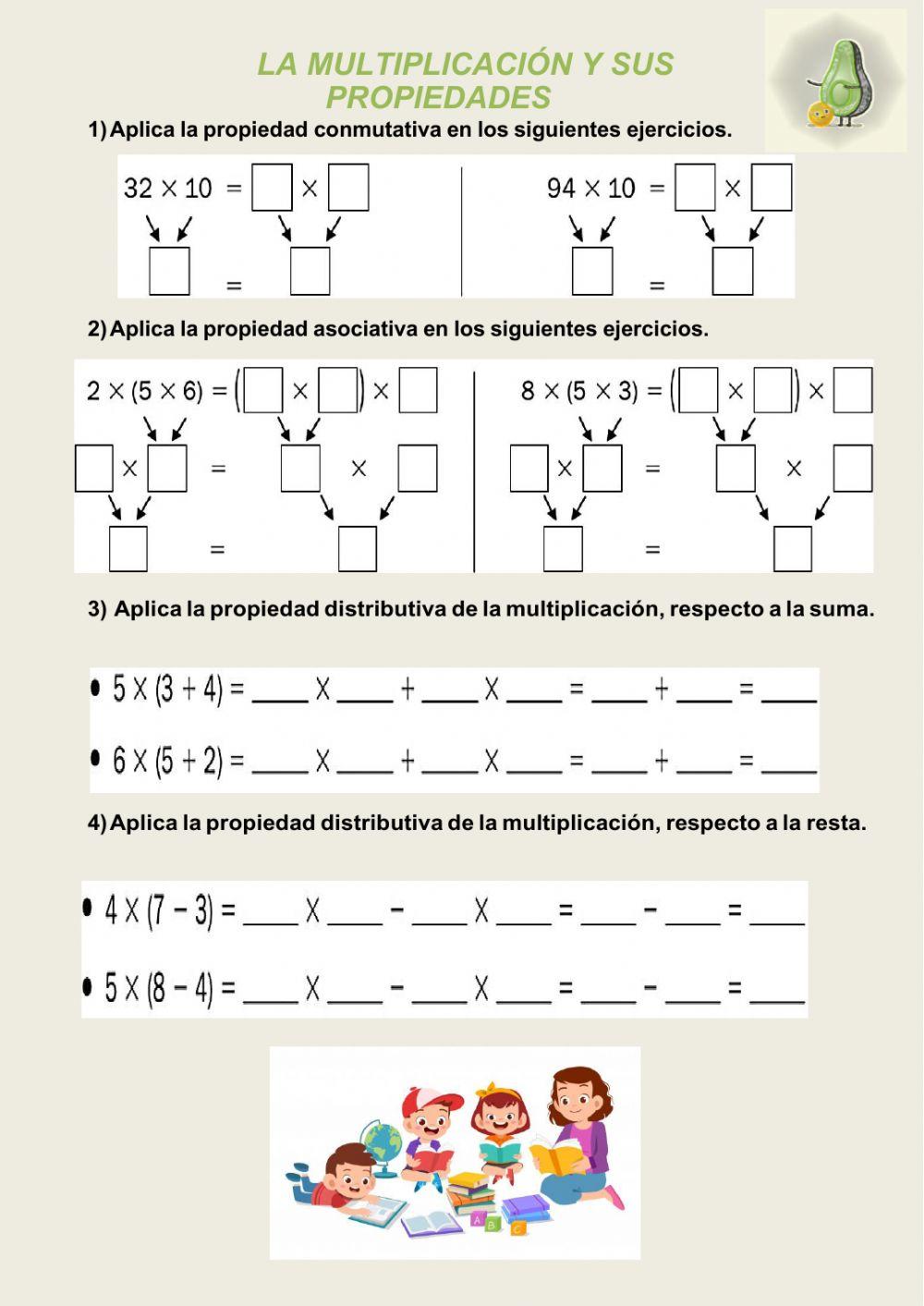 Propiedades de multiplicacion