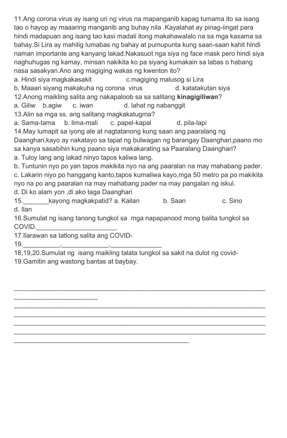 FILIPINO3-DIAGNOSTIC TEST-SY 2020-2021