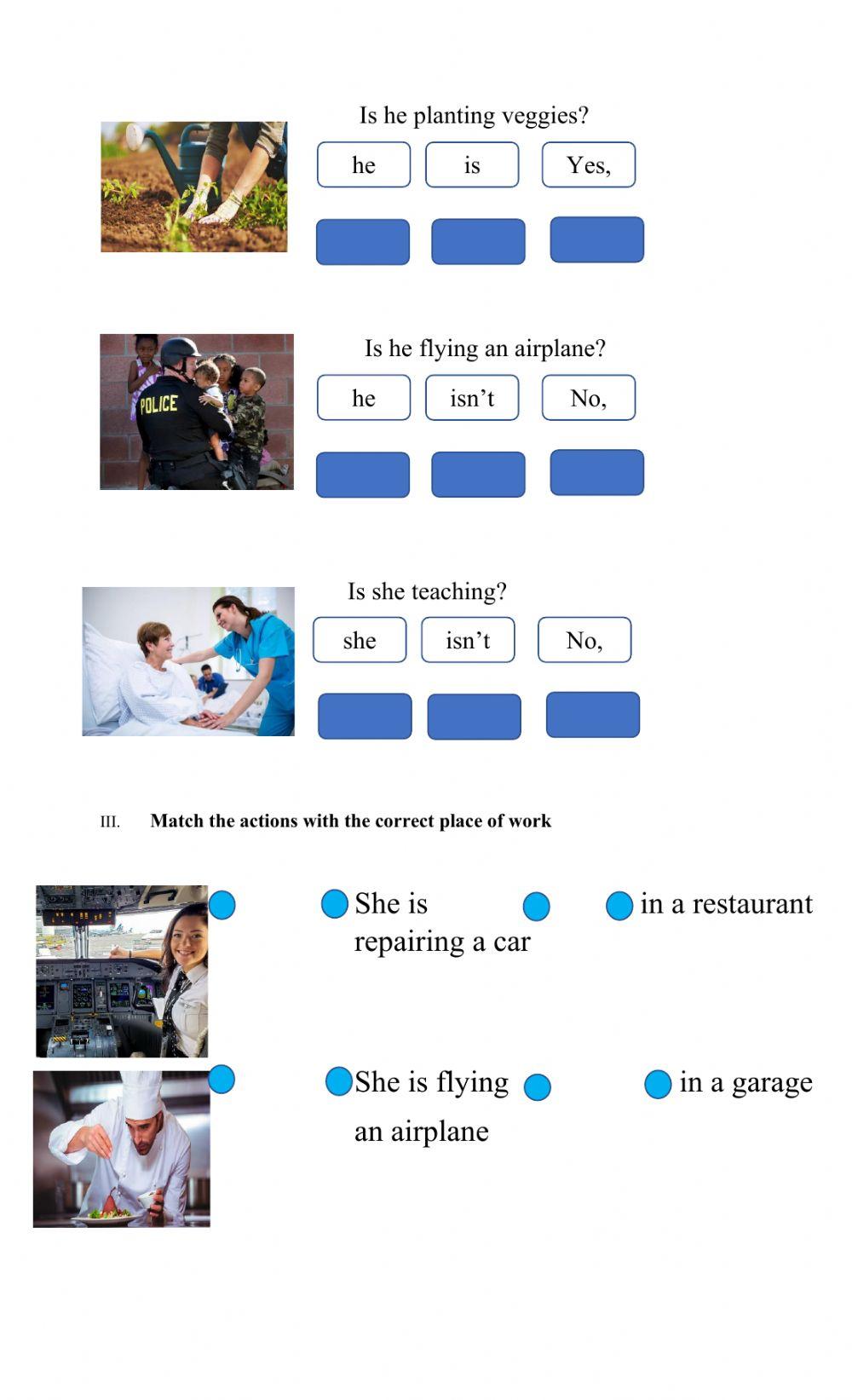 Professions and places of work