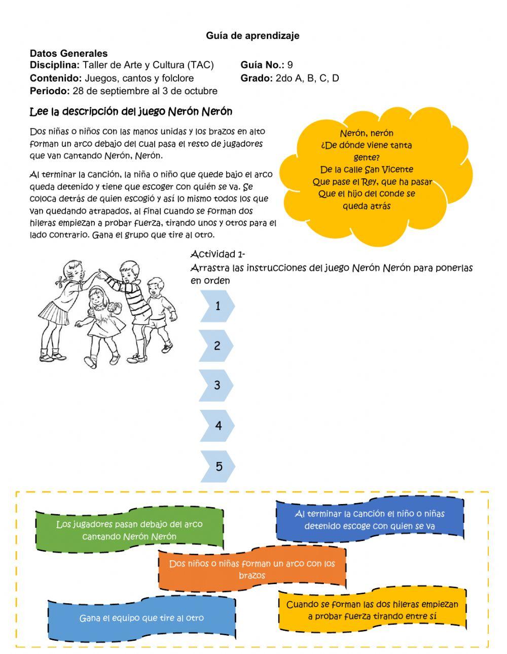 Juego, canto y folclore