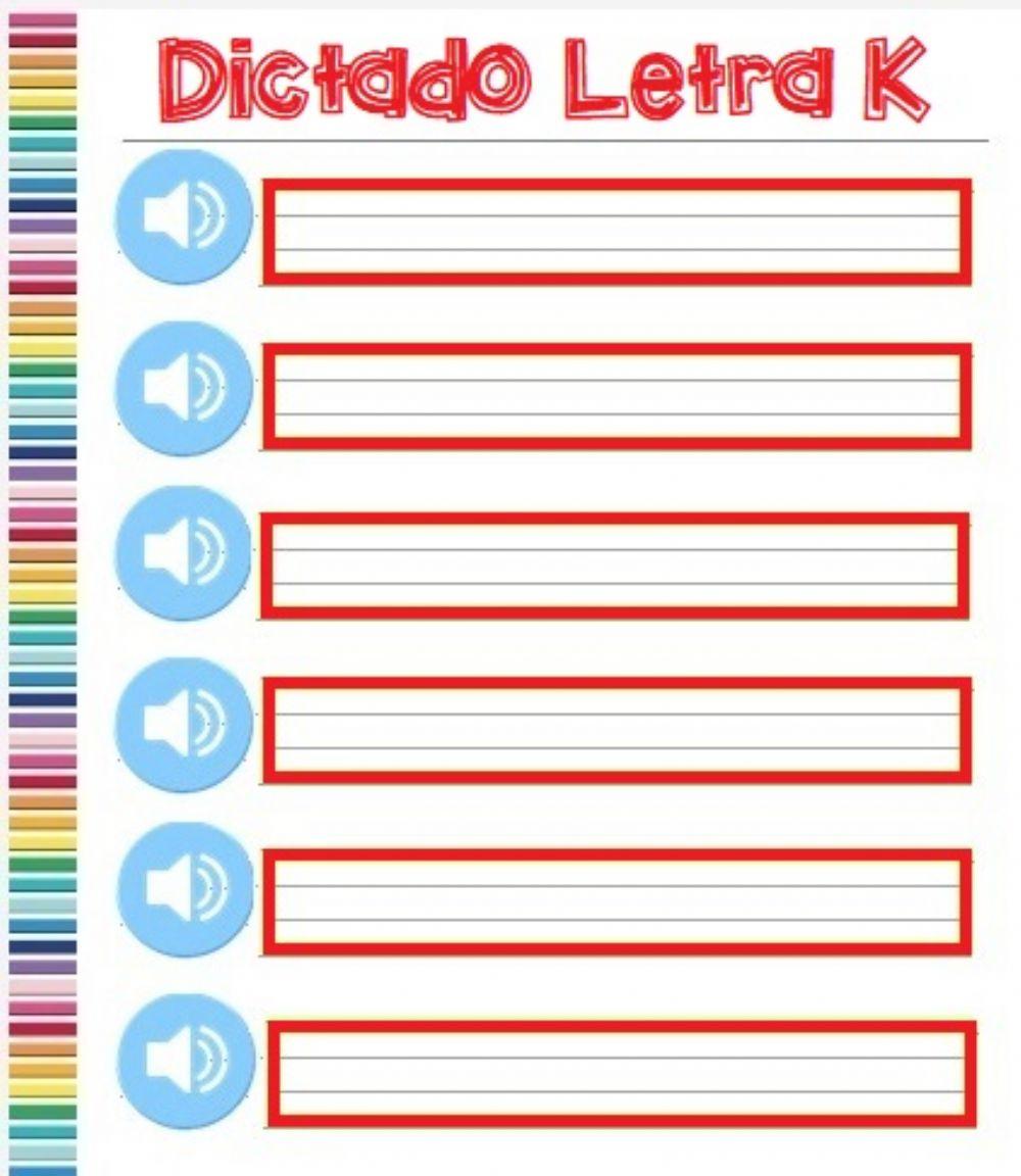 Dictado Letra K