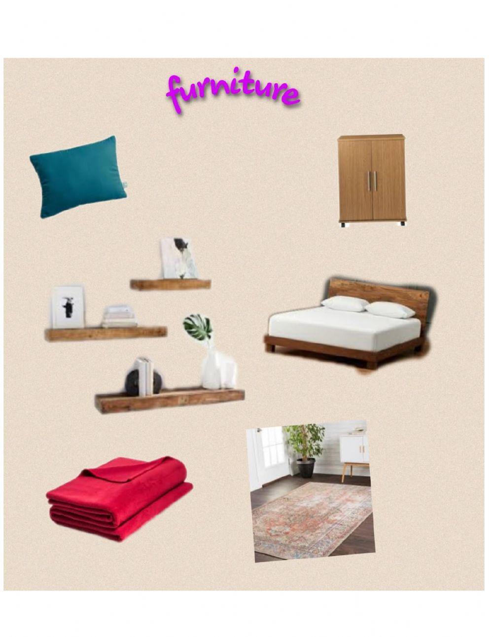 Furniture online worksheet for grade 1 Live Worksheets