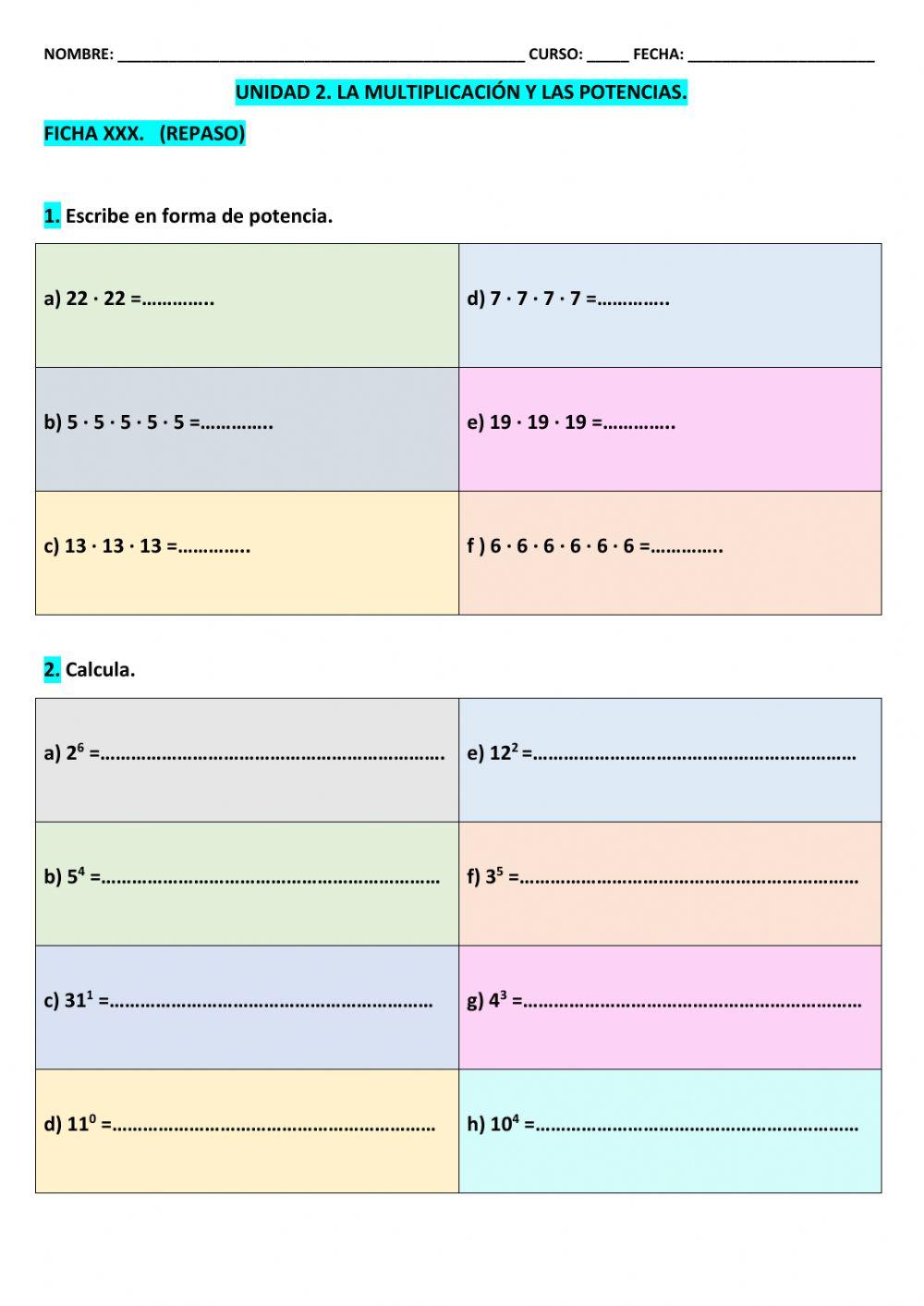Ficha 30  Mat T-2 5º EPO