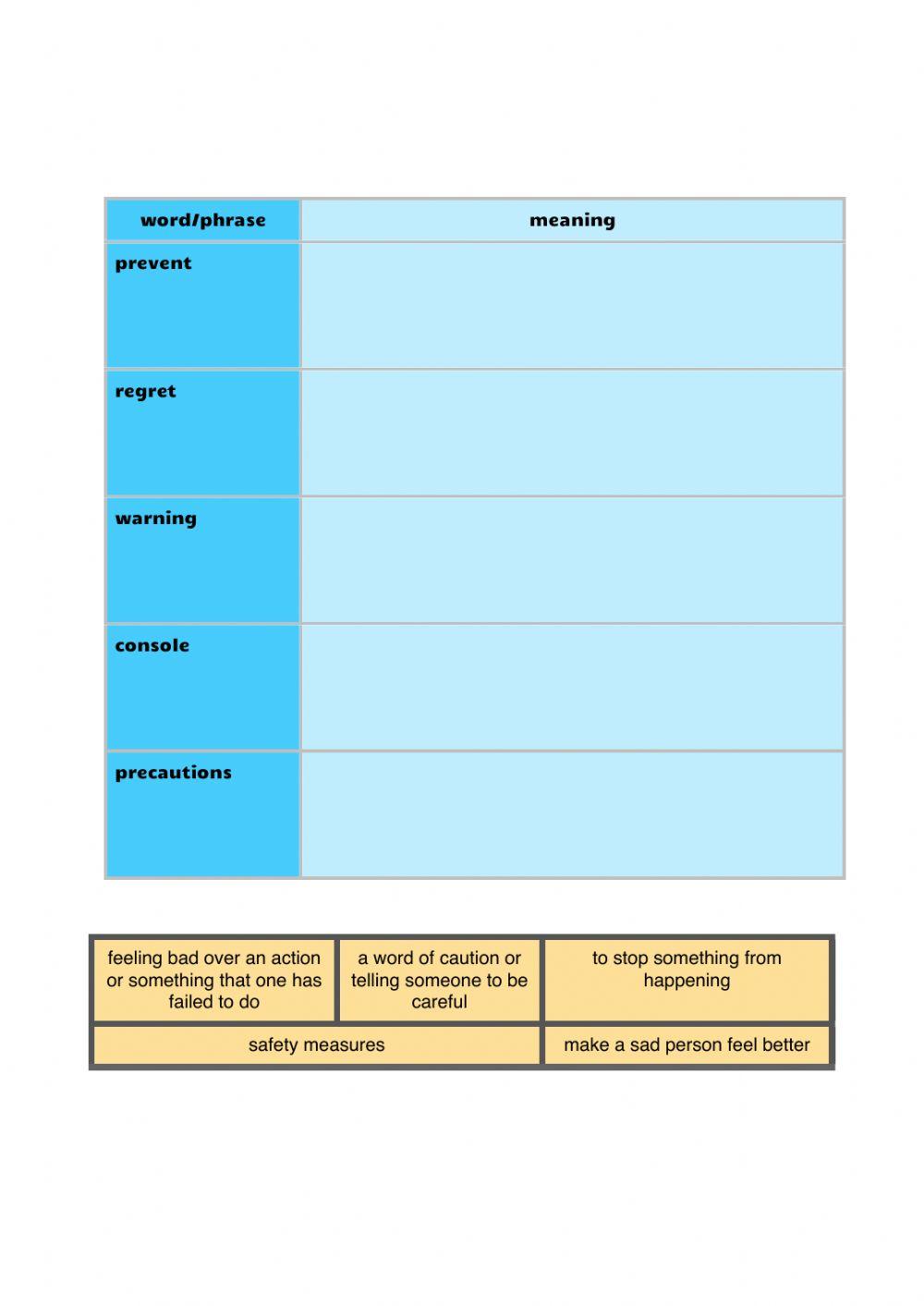 Vocabulary workbook p2 Part A
