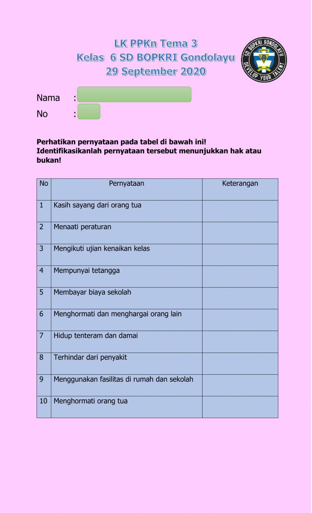 Hak, Kewajiban, Tanggung Jawab