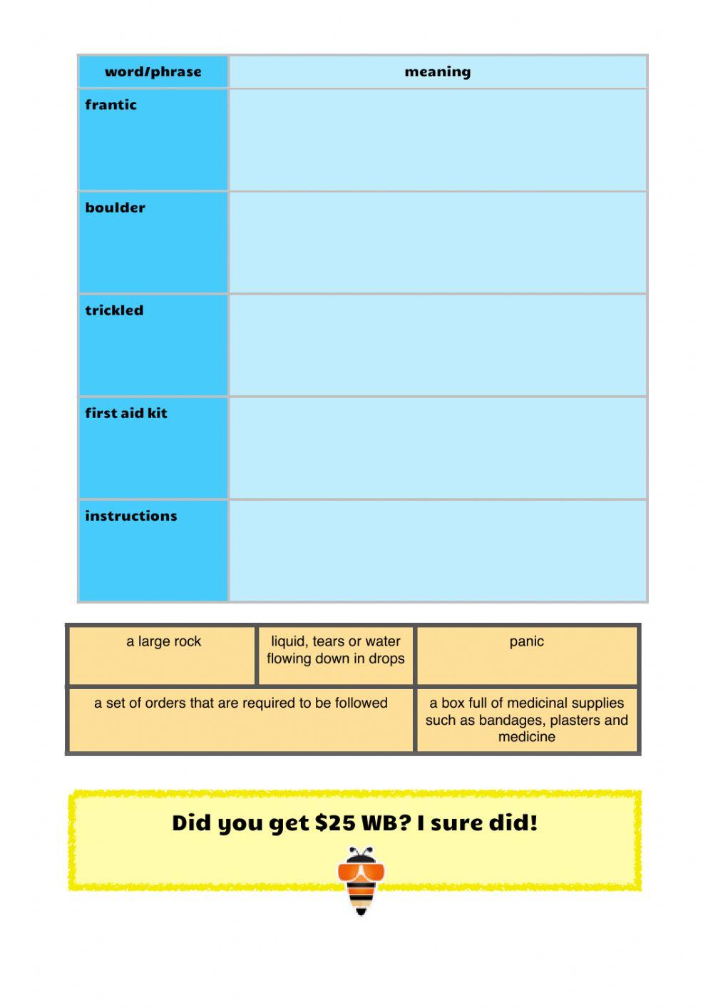 Vocabulary workbook p2 Part B