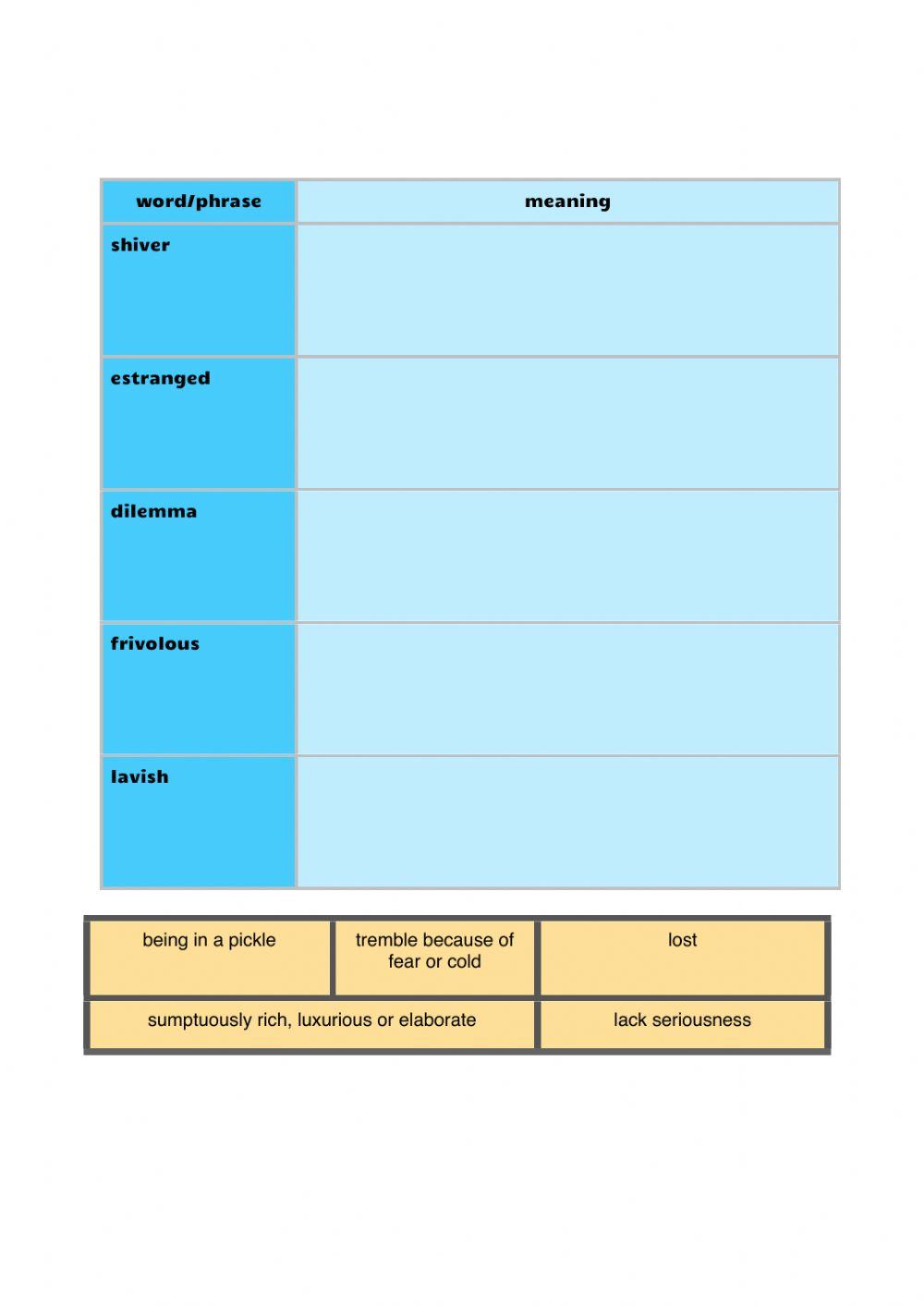 Vocabulary workbook p2 Part D
