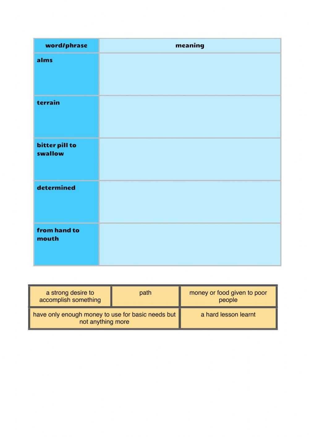 Vocabulary workbook p2 Part E