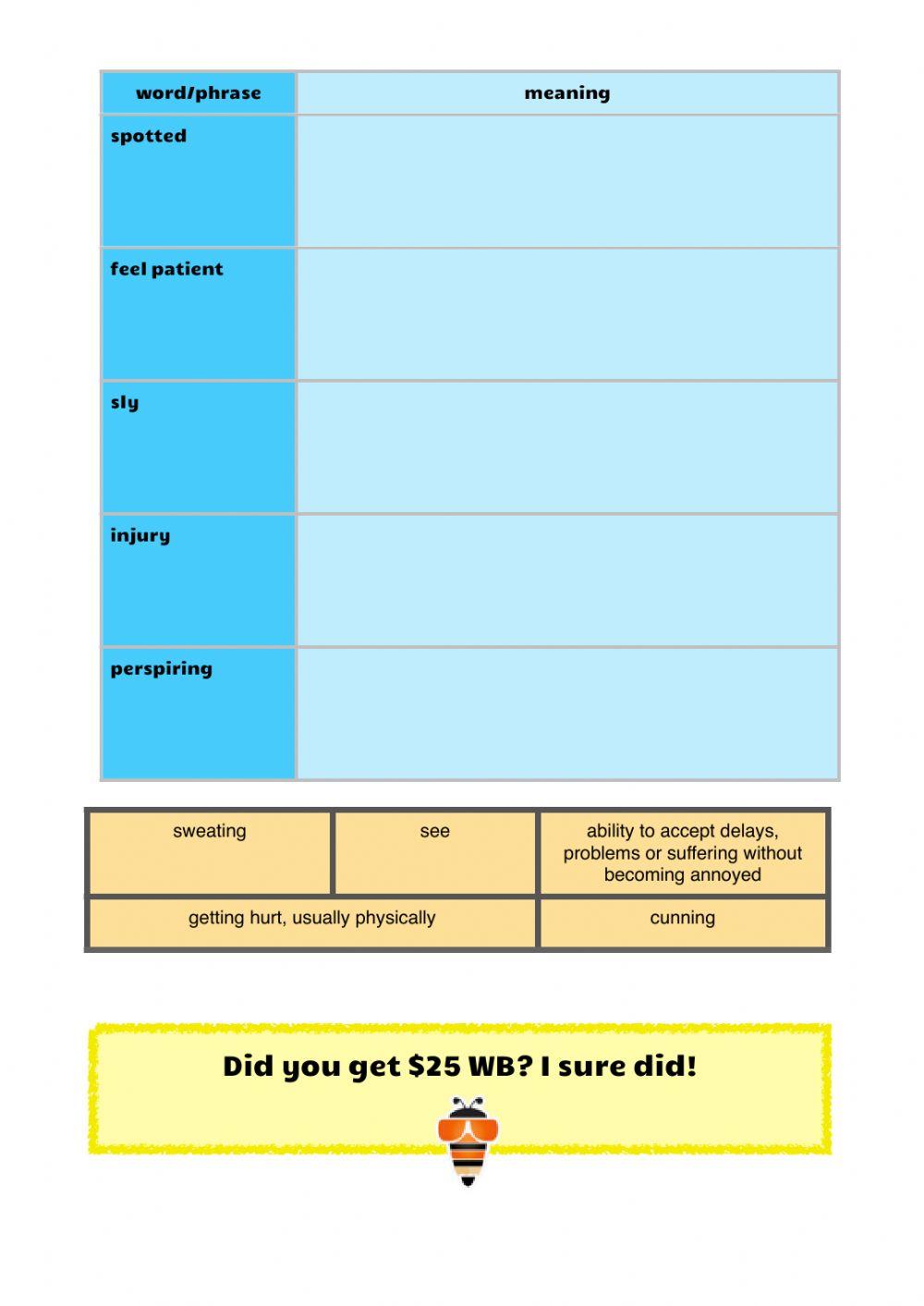 Vocabulary workbook p2 Part E