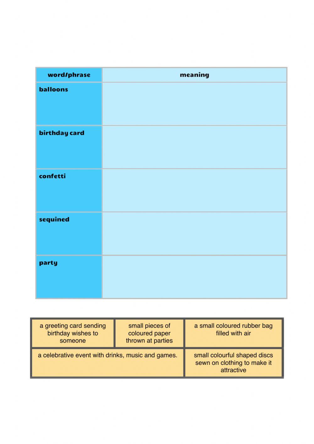 Vocabulary workbook p2 Part G