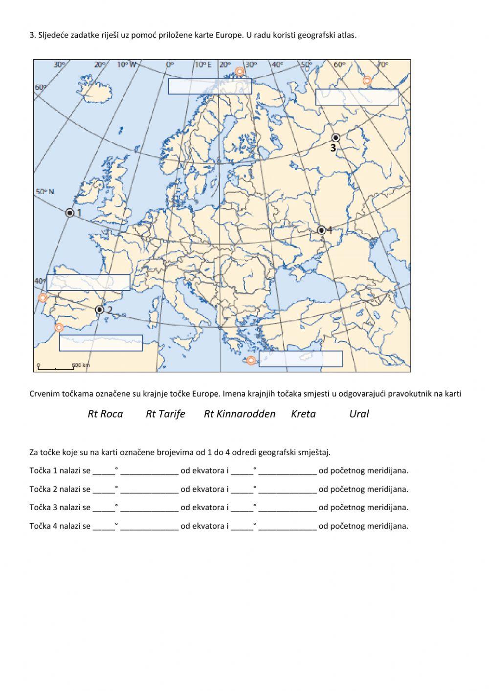 Smještaj i položaj Europe