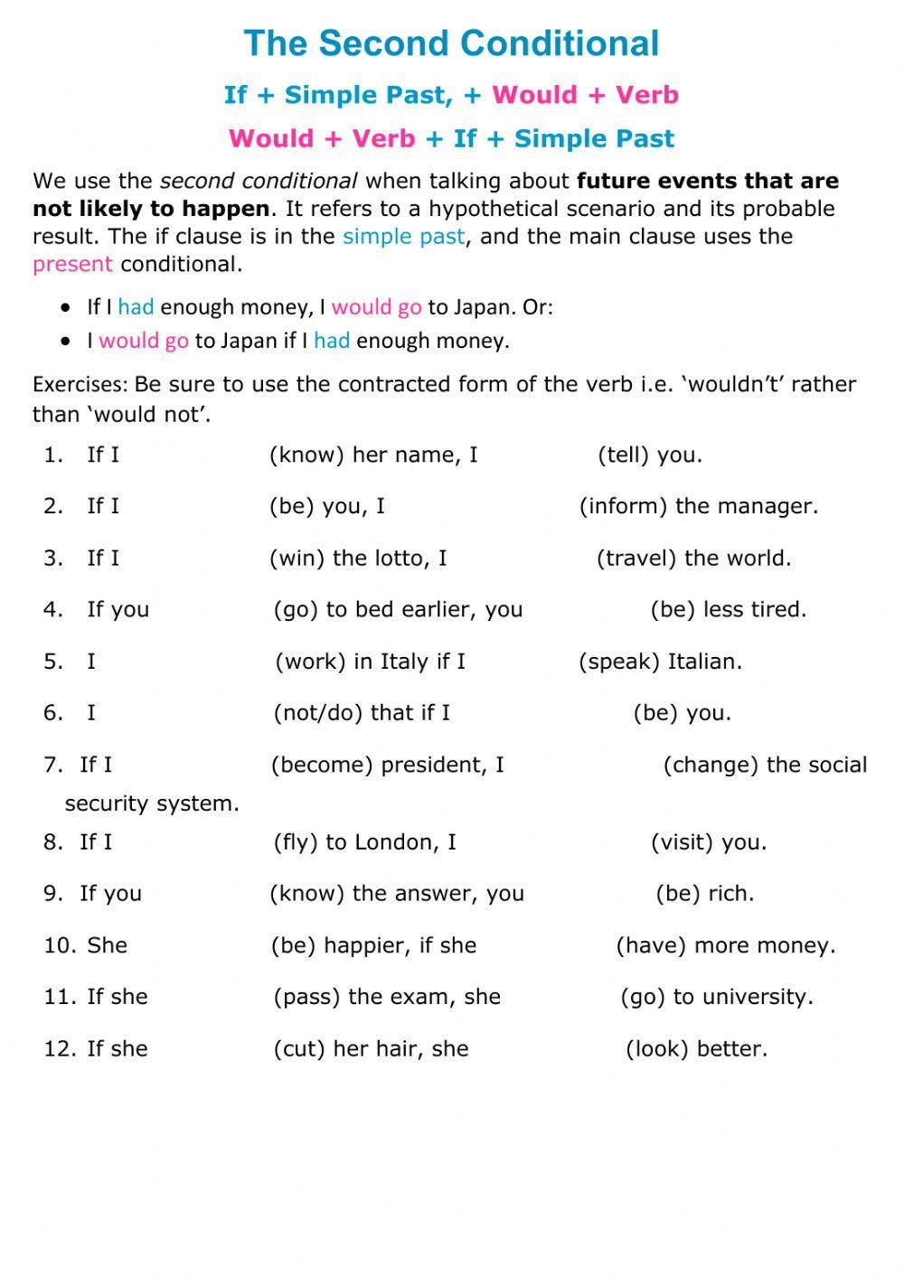 The Second Conditional