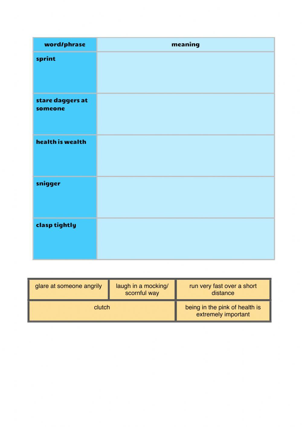 Vocabulary workbook p2 Part K