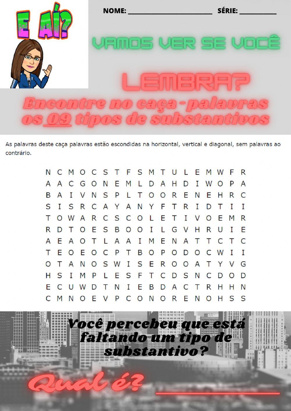 Tipos de Substantivos