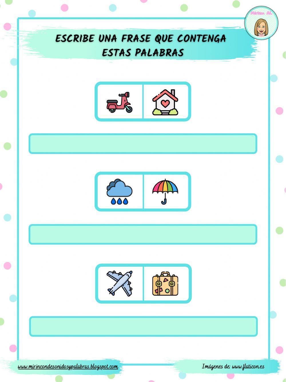 Escritura espontánea de frases